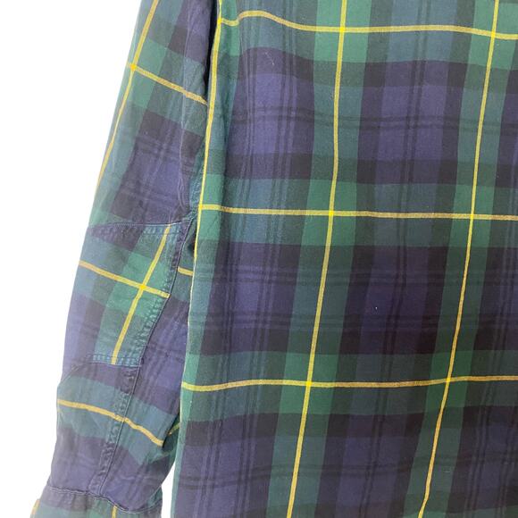 Ralph Lauren Men's Navy Green Plaid Pockets Workshirt Size S - Picture 6 of 8